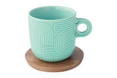 Набор из 2-х чашек Радуга, мятная и морская волна, 0,25 л. Easy Life