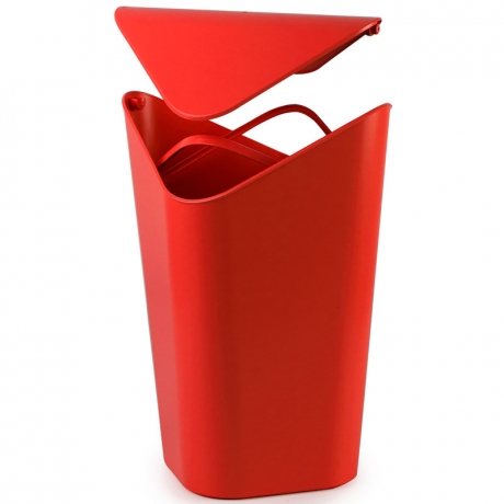 Корзина для мусора угловая Corner, красная, Umbra
