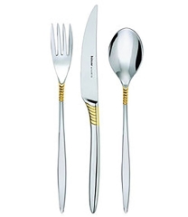 Набор десертных приборов, 18 шт. MAMBA Gold Hisar