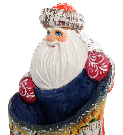 РД- 43 Фигурка Дед Мороз с мешком (Резной) 18см