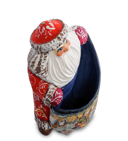 РД- 43 Фигурка Дед Мороз с мешком (Резной) 18см