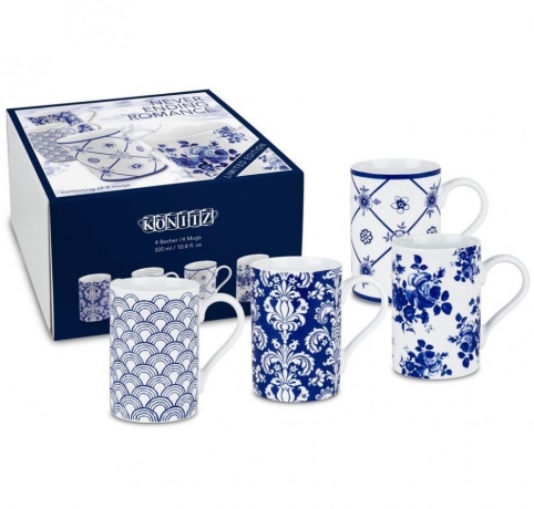 Набор из 4 кружек, 240 мл. "Бесконечный роман" Koenitz
