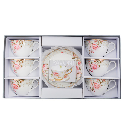JK-207 Чайный набор на 6 перс. "Монте-Роза" (Monte Rosa Pavone)