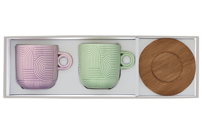 Набор из 2-х чашек Радуга, сиреневая и зелёная, 0,25 л. Easy Life