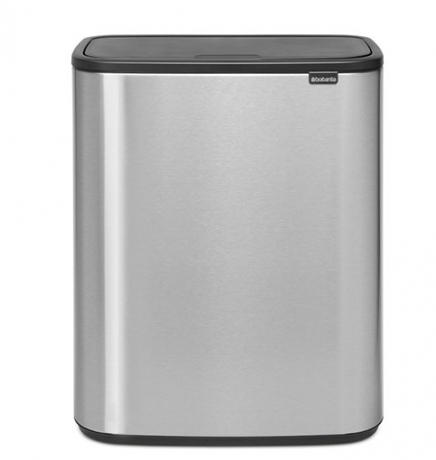 Мусорный бак Touch Bin Bo (2 х 30 л), Стальной матовый (Fingerprint Proof) Brabantia