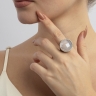 Кольцо pearl opaline 16.5 мм. K1155.25/16.5 BW/S Possebon