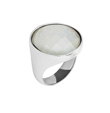 Кольцо pearl opaline 16.5 мм. K1155.25/16.5 BW/S Possebon