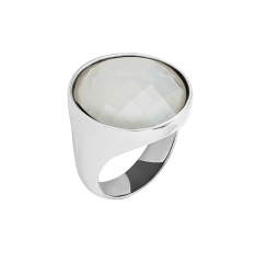 Кольцо pearl opaline 16.5 мм. K1155.25/16.5 BW/S Possebon