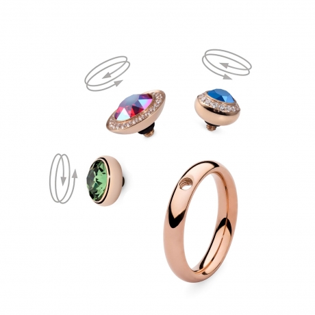 Кольцо - база Basic small gold 15.9 мм 627053 RG Qudo