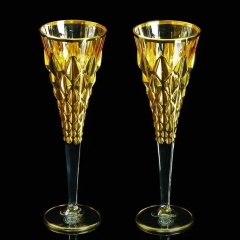 Бокалы для шампанского GOLDEN DREAM, набор 2 шт, хрусталь/золото 24К