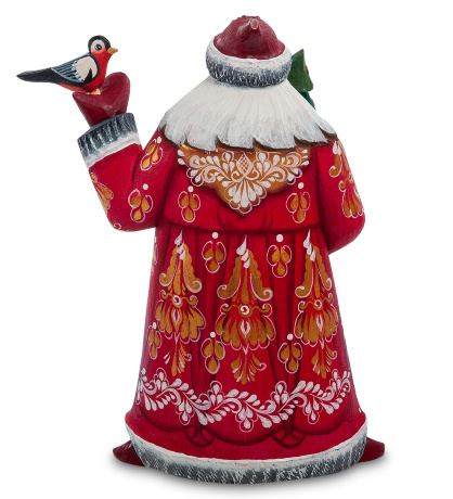 РД- 57 Фигурка Дед Мороз с птичкой (Резной) 22см