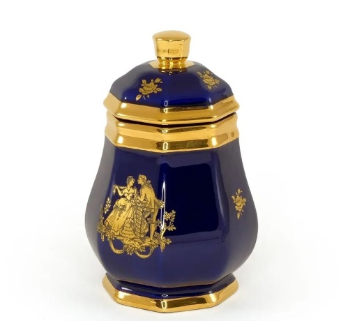 Баночка, 12х12х19 см. AMANTE BLU, керамика