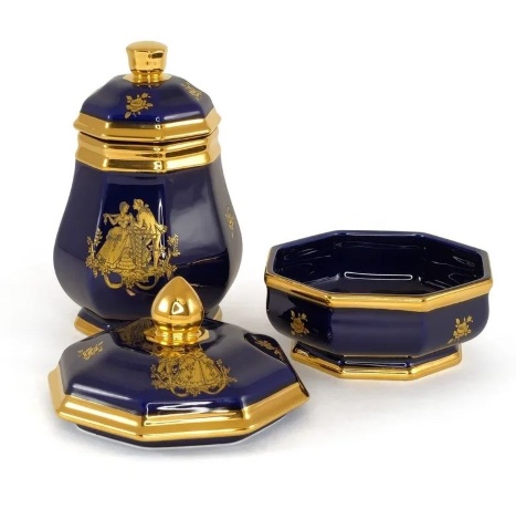 Баночка, 12х12х19 см. AMANTE BLU, керамика