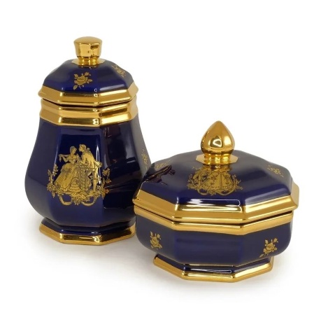 Баночка, 12х12х19 см. AMANTE BLU, керамика