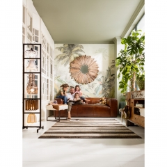 Зеркало Bastidon, коллекция "Бастидон" 120*120*3, Зеркальное стекло, Восстановленная древесина, Коричневый