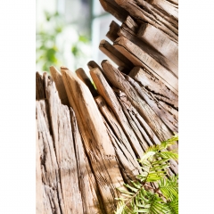 Зеркало Bastidon, коллекция "Бастидон" 120*120*3, Зеркальное стекло, Восстановленная древесина, Коричневый