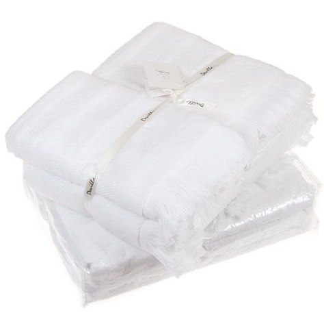 Комплект "MOUSSE" из 3 полотенец, (30x50,50х100,70х140)см. кокосовый, Devilla