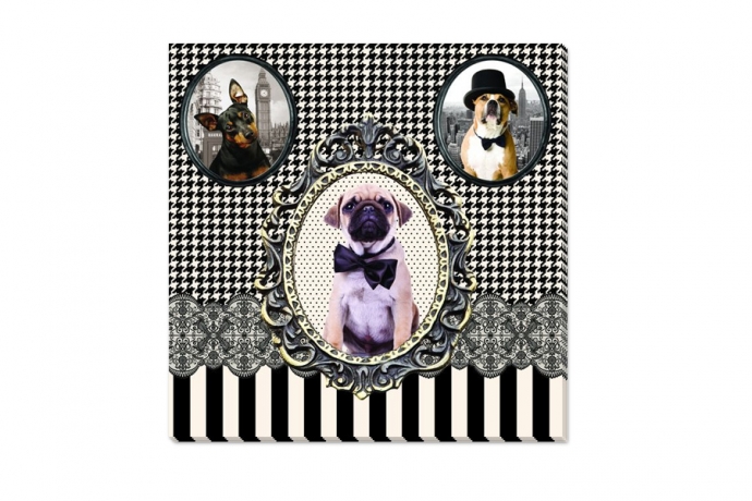 Салфетки бумажные Собаки 20 шт. 33х33 см. R2S