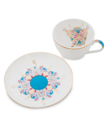 JK- 94 Чайный набор на 2 перс. "Песня Мотылька" (Canzone Falena Pavone)