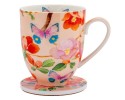 Кружка с подставкой Камелии на розовом, 0,4 л. Maxwell & Williams