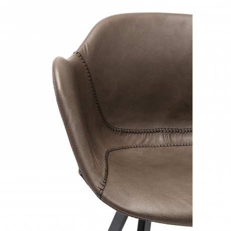 Стул с подлокотниками Lounge, коллекция "Лаундж" 60*78*54, Полиуретан, Полипропилен, Сталь, Серый