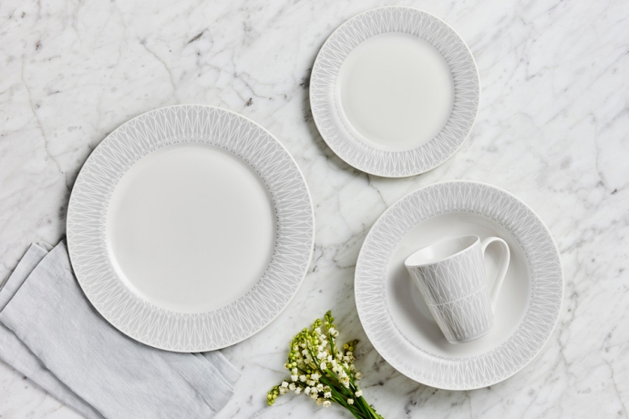 Обеденный набор Зенит серый, 4 персоны, 16 предметов Maxwell & Williams