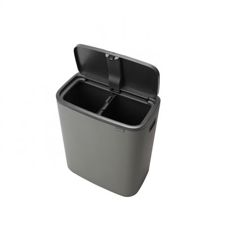 Мусорный бак Touch Bin Bo (2 х 30 л), Минерально-серый Brabantia