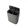 Мусорный бак Touch Bin Bo (2 х 30 л), Минерально-серый Brabantia