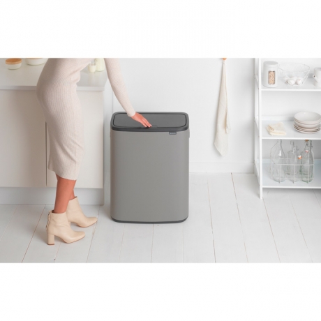 Мусорный бак Touch Bin Bo (2 х 30 л), Минерально-серый Brabantia