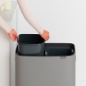 Мусорный бак Touch Bin Bo (2 х 30 л), Минерально-серый Brabantia
