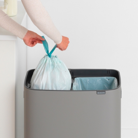 Мусорный бак Touch Bin Bo (2 х 30 л), Минерально-серый Brabantia