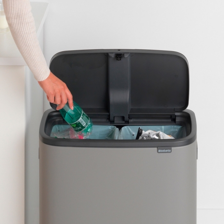 Мусорный бак Touch Bin Bo (2 х 30 л), Минерально-серый Brabantia
