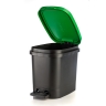 Мусорный бак с педалью BE-UTIL 10 л. черный-зеленый, Faplana
