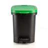 Мусорный бак с педалью BE-UTIL 10 л. черный-зеленый, Faplana