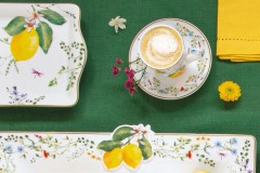 Блюдо прямоугольное Цветы и лимоны, 35х15 см. Easy Life