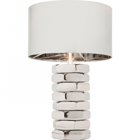 Лампа настольная Screw, коллекция "Гайки" 21*72*21, Алюминий, Сталь, Серебряный