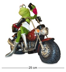 MN-240 Фигурка "Лягушка - селфи на мотоцикле"