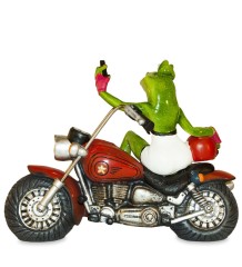 MN-240 Фигурка "Лягушка - селфи на мотоцикле"
