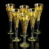Бокалы для шампанского GOLDEN DREAM, набор 6 шт, хрусталь/золото, 24К
