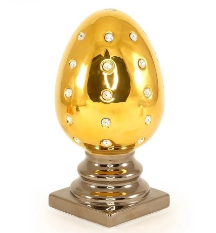 Сувенир яйцо 13х13х21 см. EMOZIONI, керамика, swarovski