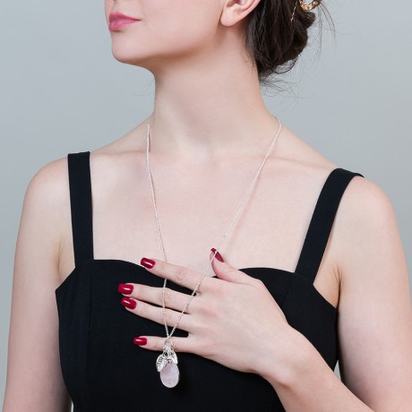 Колье ROSE QUARTZ LN5125 R/S Fiore Luna