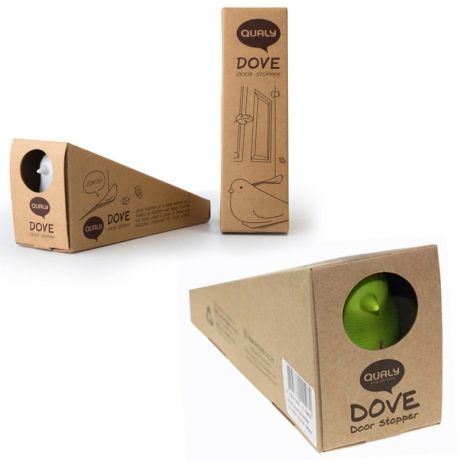 Подпорка для двери Dove, зеленая, Qualy