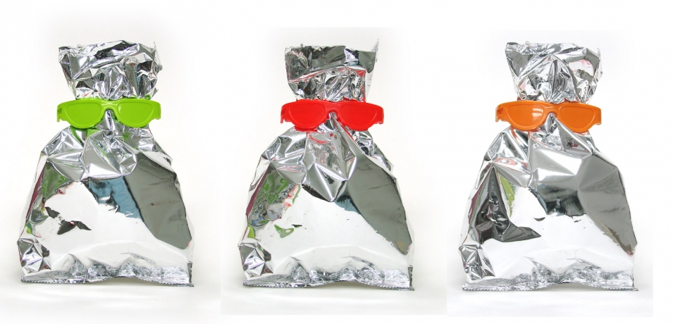 Клипсы для пакетов Bag Glasses 3 шт. красная/зеленая/оранжевая