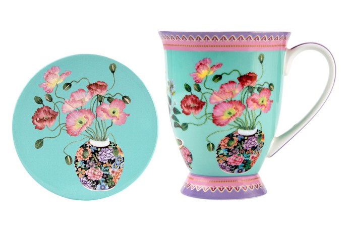 Кружка с подставкой Маки, 0,3 л. Maxwell & Williams