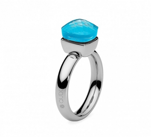Кольцо Firenze dark aquamarine 16.5 мм 610896/16.5 BL/S Qudo