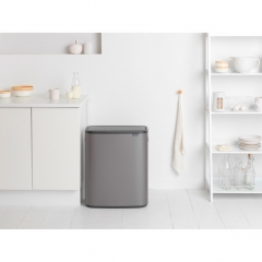 Мусорный бак Touch Bin Bo (2 х 30 л), Платиновый Brabantia