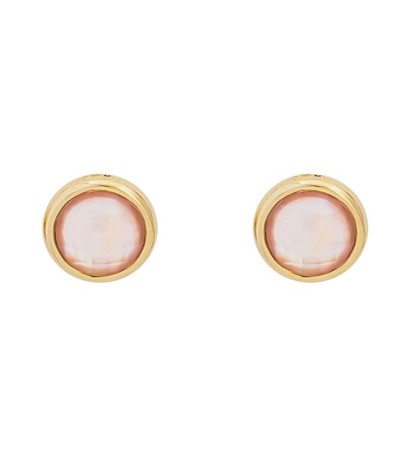 Пусеты quartz rose A9999.9 R/G Possebon