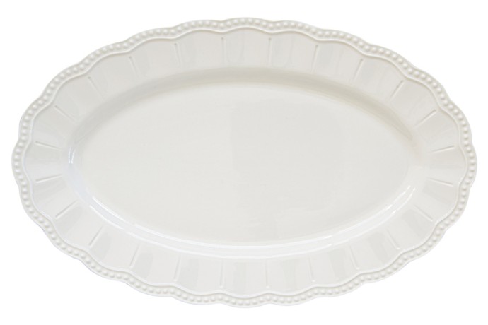 Блюдо овальное Elite, белое, 36х23 см. Easy Life