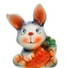 АБ-167/2 Фигурка керамическая "Зайчишка с морковкой"