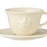 Чашка с блюдцем Аральдо (кремовый), 0,4л, Nuova Cer
